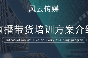风云传媒抖音直播带货实操课：3天打爆直播间7天稳定自然流玩法【视频课...