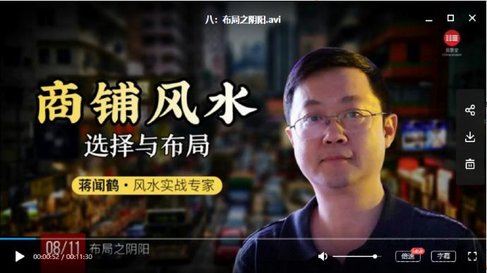 商铺风水选择与布局（蒋闻鹤）