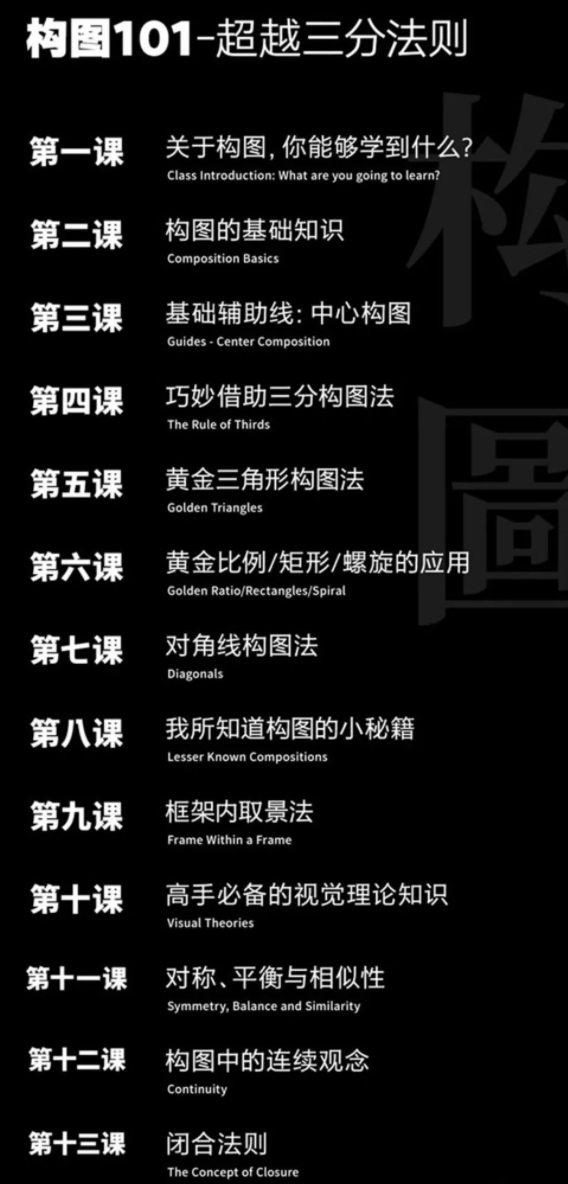 【同捉】构图101：超越三分法则【画质高清】
