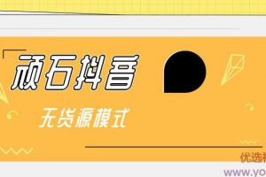 顽石抖音无货源模式实战课程